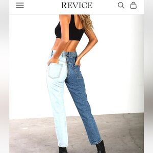 Revice denim Yin Yang crops / tokyo wash